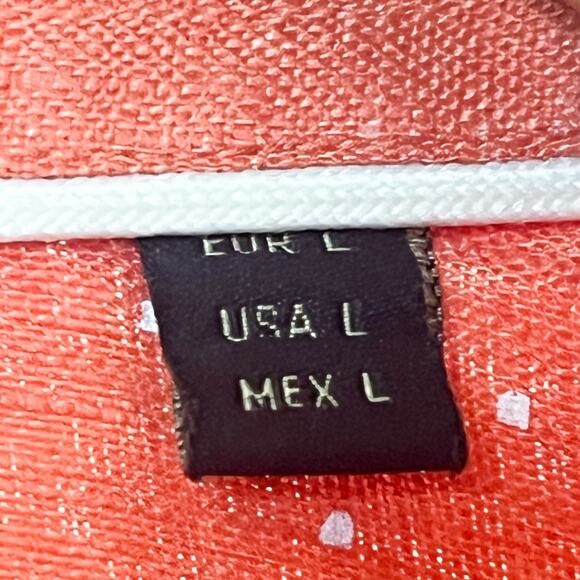 Porter & Ash Mens 100% Linen Flip Cuff Button Down Shirt - Orange, Size L - Picture 8 of 9